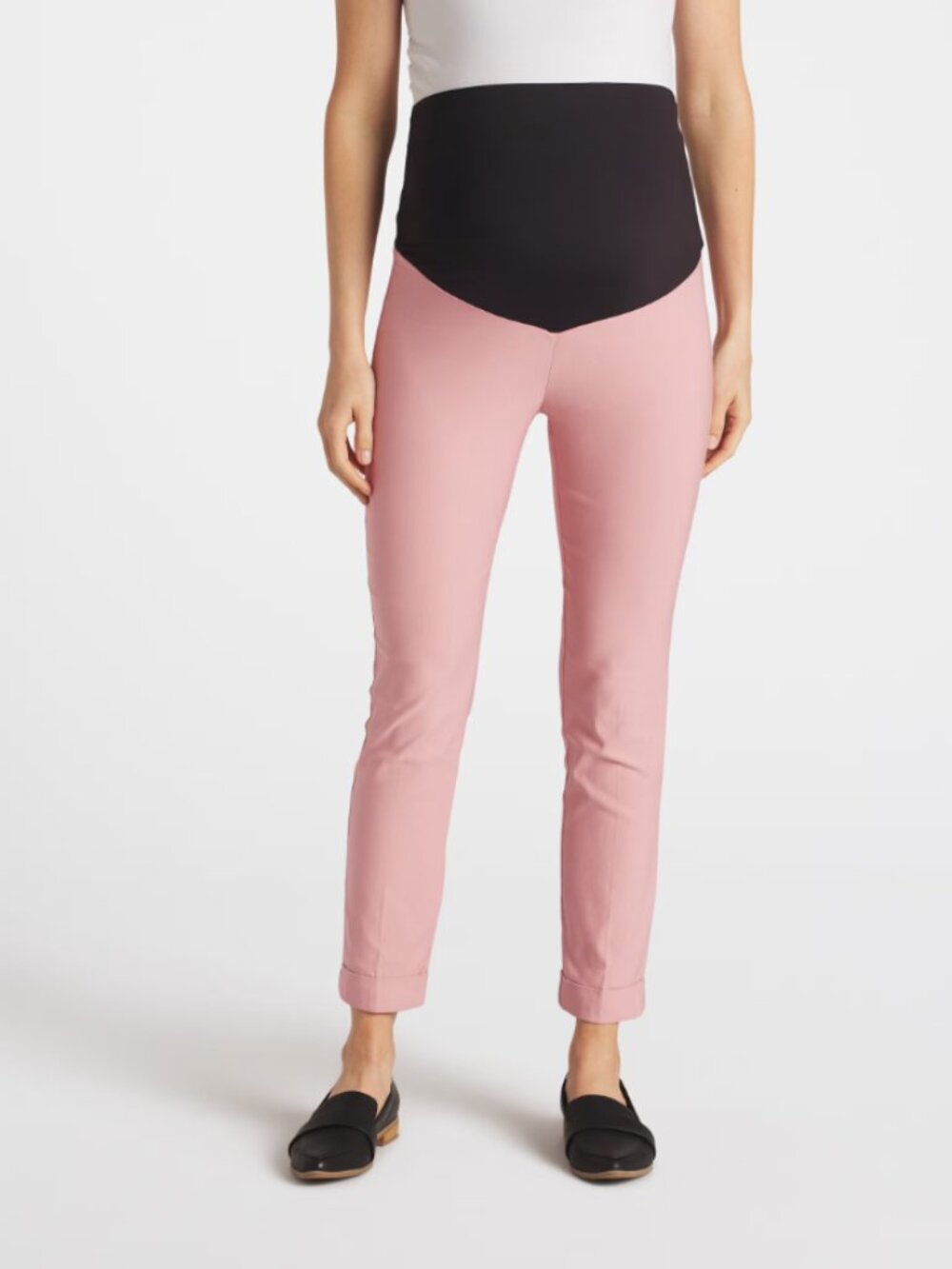 Tribal Fia Maternity Cuffed Straight Trouser Pink Pants Size 14 with flaw